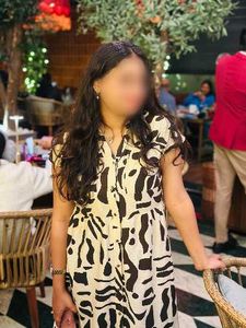 Patterned Casual Midi Dress
