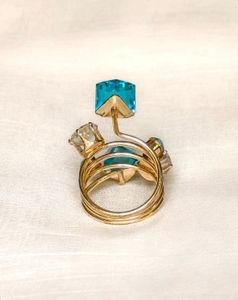 Statement Geometric Gemstone Ring