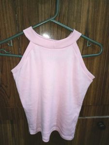 Cute Pink Halter Neck Top