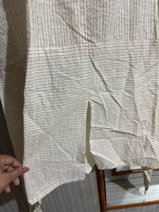 Offwhite Front Slit Kurta