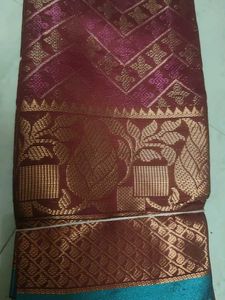 Maroon Saree With Tag
