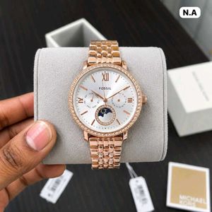 Fossil Two-Tone Moon Phase Watch