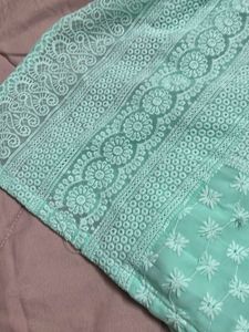 Elegant Mint Green Chikankari Kurta