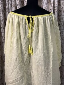 Pale Yellow Off-Shoulder Top