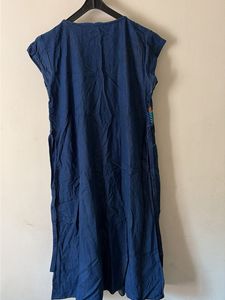 Embroidered Denim Kurta maternity wear/daily wear