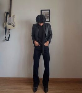 Men's Black Flare Jeans
