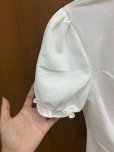 coquette Elegant White Ruched top