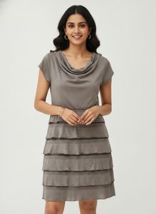 Stylish Tiered Short Sleeve Dress