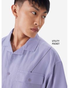 Oversized Fit Textured Shirt