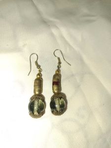 Boho Beaded Necklace and Earring Set