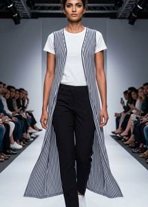 Striped Longline Vest