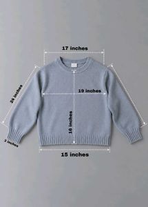 LIGHT BLUE RIBBED CREWNECK SWEATER
