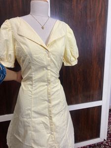 Savana stripped butter yellow dress
