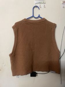 Cozy Brown Knit Vest