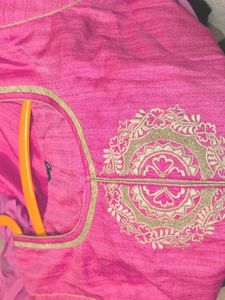 Beautiful Embroidered Pink Kurta with dupatta