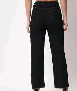 Black High-Waisted Wide-Leg Jeans
