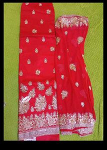 Red Embroidered Lehenga Choli Set