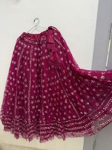partywear mirrorwork, Lehenga, Chunni or Choli