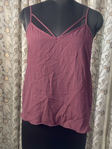 Women's Maroon Spaghetti Strap Top
