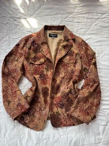 Vintage Floral Print Blazer