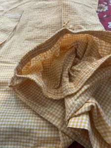 Cozy Yellow Gingham Pajama Set(FIXED)