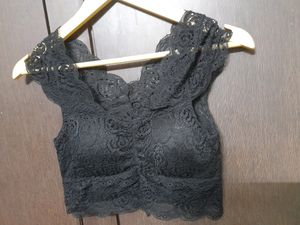 Black Bralette Cropped Tank