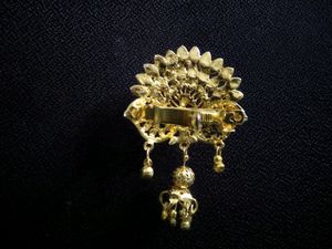 Beautiful, Pretty, Peacock, Moti, Diamond, Golden Colour Hairclip