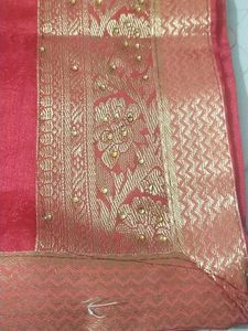 Cotton Silk Diamond Work Saree With blouse