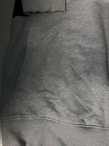 Grey Hoodie with short zip