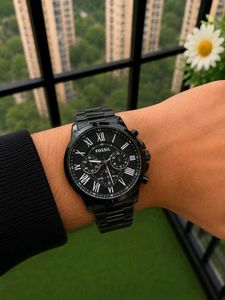 FOSSIL GRANT CHRONOGRAPH BLACK WATCH ⌚ FOR MENS