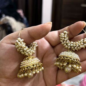 Pearl Jhumka Earrings