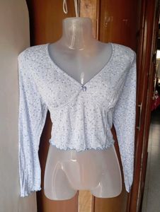 Cute Blue Floral Top