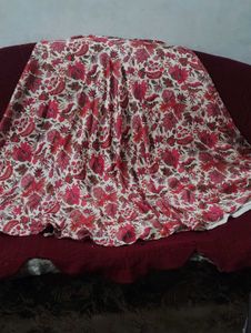 Boho Floral Print Midi Skirt