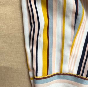 Striped Cami Crop Top with Tie Front