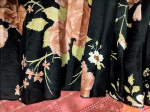 Floral Print Pleated  Skirt