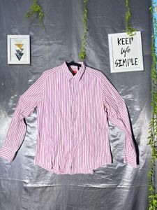 HUGO BOSS  Pink Striped Button-Down Shirt