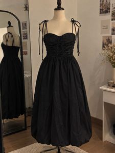 Black Ruched classy dress