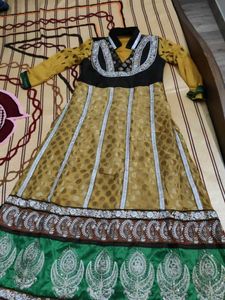 Beautiful partywear embroidered Anarkali set