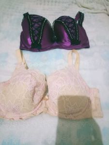Lace &amp; Satin Push-Up Bras - Set of 2
