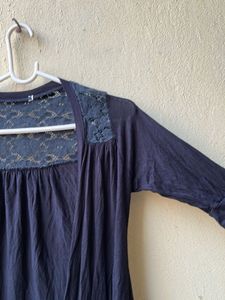 Lace Detail Black Shrug