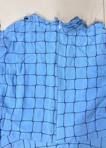 light blue grid dress