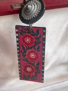 Floral Hand  Painted Handmade Earring