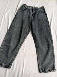 Washed Grey Denim Jeans
