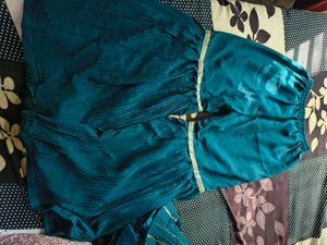 Embellished Teal Sarara Set 🎉Diwali sale