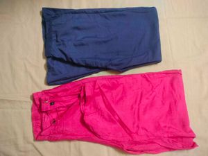 Blue Palazzo and pink pant