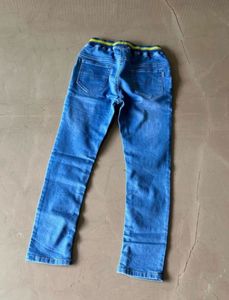 Boys  Blue Slim Fit Jeans w/ Elastic Waist