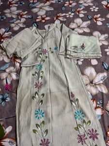 Embroidered Kurta Set with Dupatta