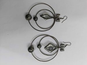 combo of four Unique Statement Hoop Earrings