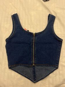 Stylish Denim Corset Top