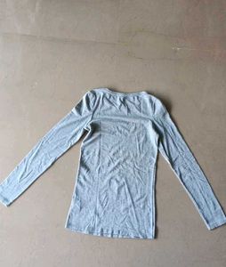 Grey Long Sleeve Top